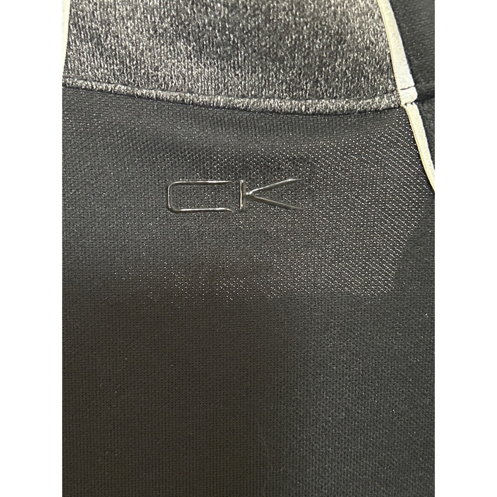 Calvin Klein Performance Mens XL Track Jacket Black Full Zip Reflective Piping - Picture 7 of 13